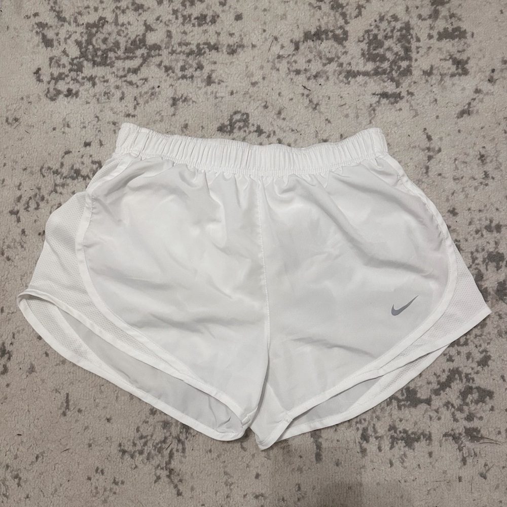 White Nike Running Shorts